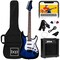 Best Choice Products 39in Full Size Beginner Electric Guitar Kit with Case, Strap, Amp, Whammy Bar